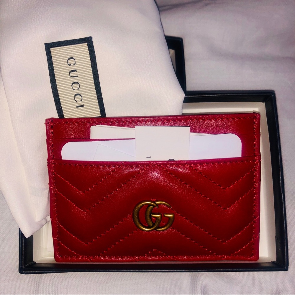 GG quilted leather card holder